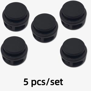 대형 코드락 5개 세트 30mm 2구멍 라운드 플라스틱 코드 스토퍼 의류 텐트 등산백 액세서리