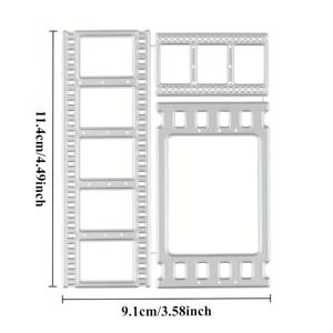 TEMU 레트로 스타일 스크랩북, 인사 카드, 수공예 저널용 필름형 금속 커팅 다이 세트
