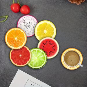 TEMU 과일 패턴이 있는 나무 코스터 6개 팩, 커피, 와인, 맥주에 적합 - 홈 데코 및 선물용 다용도 테이블 보호대 - 크리스마스, 발렌타인데이, 어머니날, 아버지날, 부활절에 완벽함