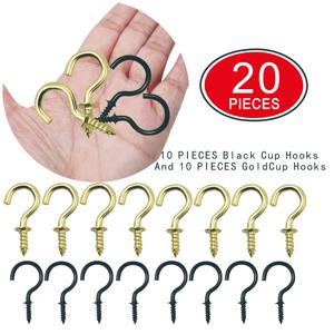 20개 대형 컵 후크, 나사 후크, 양눈 후크, 걸이 후크, 라이트 후크, 오픈 물음표 후크, 양눈 라운드 펀치, 천장 걸이 후크