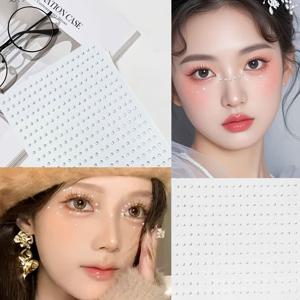 TEMU 반짝이는 페이셜 페이스 스티커 페이스 , 접착제 불필요 450개, 반짝이는 눈매 메이크업 메이크업 페이스 라인스톤 스티커 슈퍼, 크리스마스, 프로모션, 카니발, 뮤직 페스티벌, 파티 장식