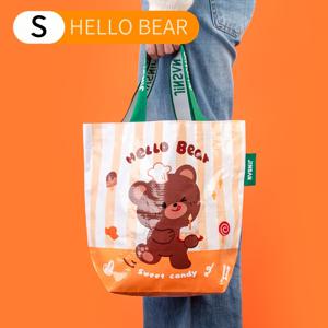 TEMU 새로운 카툰 동물 프린트 패션 쇼핑 토트백 | 핸드백 | 수납백 | 토트, 대소 사이즈 선택 가능, 접이식 및 재사용 가능, 쇼핑, 여행, 출근, 학교, 캠핑, 소풍 및 다양한 용도에 적합