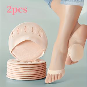 TEMU 여성용 하이힐 신발 앞발 5발 패드, 발 관리 편안한 반인솔, 미끄럼 방지 발가락 양말, 발가락 패드