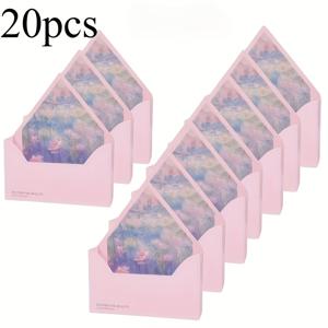 TEMU 플로럴 선물 상자 20개, 우아한 봉투 모양, 가볍고 재사용 가능, DIY 꽃꽂이 바구니, 꽃 장식용, 발렌타인데이, 결혼식, 어머니의 날, 졸업 시즌, 스승의 날, 휴일 로맨틱 기념 선물 보관에 적합. 생화 및 진주 체인은 포함되지 않음