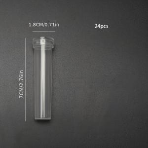 TEMU 24개 꽃꽂이 물주기 튜브 세트, 각 7cm 길이, 재사용 가능한 플라스틱 제작, 꽃꽂이에 이상적, 캡 포함, 플로리스트 용품으로 완벽