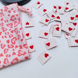 TEMU 핸드메이드 재봉 라벨 하트 우븐 라벨, 옷에 꿰매는 라벨, 모자 스카프 헤어밴드 신발 의류 장식용 DIY 태그 공예 액세서리, 재미있는 재봉용품