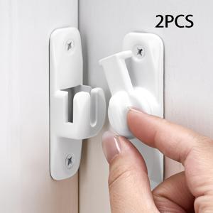 TEMU 2개 세트 헛간문 래치, 화이트 90/180도 게이트 잠금장치, 아연 합금 직각 도어락, 플립 게이트 래치 하드웨어, 캐비닛, 욕실, 헛간문용 도어 보안 잠금장치