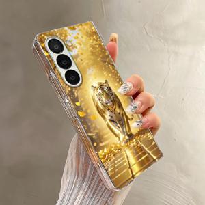 TEMU 삼성 갤럭시 Z 폴드3 Z 폴드5 Z 폴드 7 6 5 4 3 Z 폴드6 Z 폴드4 Z 폴드7 호환용 쿨 골든 타이거 휴대폰 케이스 커버