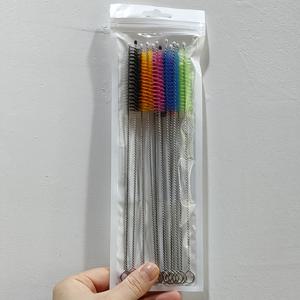 TEMU 스테인리스 스틸 재사용 가능한 청소 브러시 12개 세트, 주방용품 - 유리, 금속 빨대 청소용, 다용도 주방 청소 브러시, 청소 용품, 튜브 청소 브러시, 빨대 청소 용품