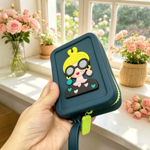 TEMU 세탁 가능한 여성용 핸드백, 립스틱 파우치, 동전 지갑, 이어폰용 손목 스트랩 파우치, USB 드라이브, 헤어 클립, 여행 필수품 수납 가방