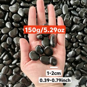 TEMU 정교하게 연마된 블랙 레인 플라워 자갈 150g, 안뜰, 돌, 자갈 조경, 포장재, 장식용 소품용. 페어리 가든, 화분, 샌드 테이블, 양서류 서식지에 이상적
