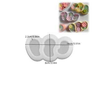 TEMU 플라스터 실리콘 몰드 1개 3개 연속 불규칙 타원형 보관 트레이 점토 몰드 기하학 팔레트 몰드 수제 석고 공예 아로마테라피 양초 용기 몰드 홈 데코 제작 도구