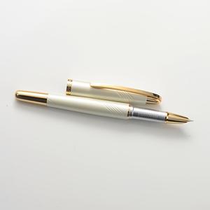 TEMU 진하오 구리통체 극세필 만년필 1개, 나선형 은색 학생용 필기구, 0.38mm 닙, 2.6mm 컨버터 사용, 잉크 미포함