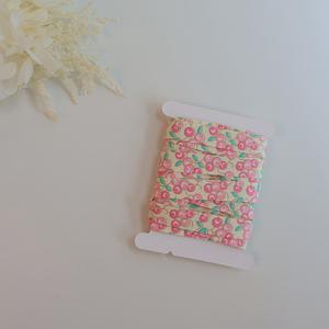 TEMU 고급스러운 인스타 스타일 체리 리본, 선물 포장, 부케 장식 & DIY 헤어용 - 체리 테마 소재, 헤어 타이, 화환, 장식용 사전 절단 공예 리본 (깃털 없음)
