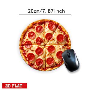 2D 플랫 ải 맛있는 페퍼로니 피자 디자인 원형 고무 마우스 패드 1개| 푸드 디자인| 사무실 컴퓨터용| 노트북용 - 7.87인치| 두께 0.1인치| 컴퓨터 액세서리| 소중한 가족을 위한 완벽한 선물