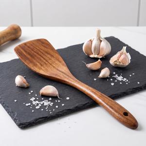 TEMU 나무 프라이팬 뒤집개, 논스틱 팬 조리 도구, 내열성 주방 도구, 인체공학적 디자인, 튀김 및 서빙을 위한 내구성 도구
