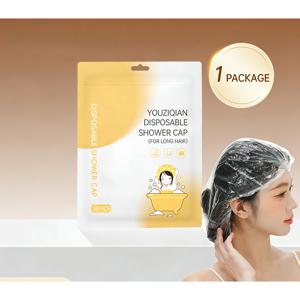 TEMU 50개 투명 샤워캡, 살롱, 스파 및 가정용 - 꼭 맞는 핏 디자인의 투명 헤어 보호 캡, 젖은 머릿결 케어, 염색, 헤어 익스텐션용 내구성 있는 플라스틱 헤어 커버 - 여성/남성용, 헤어 살롱용