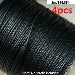 TEMU 4개입 (4개=와이어 1개 X4) DIY 주얼리 제작용 수제 蜡线 - 직경 0.5mm PU PU 가죽선, 무선 릴 포장, 구슬 팔찌, 목걸이, 스웨터 및 PU 가죽용 비신축성 매끄러운 공예용 와이어