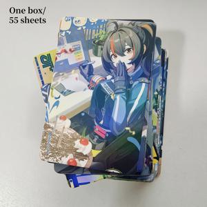 TEMU 55개 애니메이션 여신 트레이딩 카드, 2D 레이저 반짝이 카드, 게임 캐릭터 상품 카드, 팬 컬렉션 선물