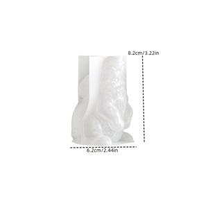 TEMU DIY 레진 실리콘 주얼리 몰드 1개 3D 핸드헬드 플러시 토끼 에폭시 몰드 DIY 귀여운 머리가 일어오르는 토끼 캔들 몰드 수제 석고 석고 석고 석고 장식 몰드 부활절 가정 장식 만들기 용품