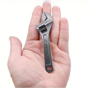 TEMU 1개입 4인치 조절식 미니 렌치 - 헤비 듀티 수동 풀아웃 디자인, 전기 불필요, 컴팩트하고 휴대 가능, 건설, 자동차, 전자 제품, 데일리 캐리, 스타일리시한 메탈 표면, 견고한 구조에 적합