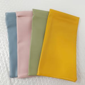 랜덤 4개 소프트 패션 안경 파우치, 데일리 휴대용 스퀴즈 탑 안경 케이스, 간편한 단색 안경 보관 가방, 패션 안경, 선글라스, 돋보기 안경 및 안경 추가품에 적합