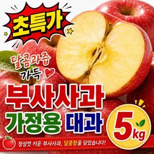 TEMU [초특가] 달달함이 가득한 가정용 부사사과 대과 5kg