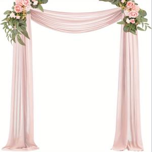 1패널 72cm*500cm 웨딩 아치 드레이핑 원단 시폰 시스루 커튼, 결혼식 아버 약혼식 파티 브라이덜 샤워 장식 배경 천