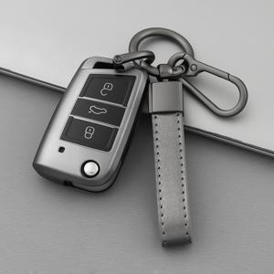 TEMU TPU 차량용 리모컨 플립 키 홀더 케이스 커버 홀더 (폭스바겐 폴로, 골프 7, Mk 7, 티구안, 스코다 옥타비아, 코디악, 시트 차량 키 홀더)