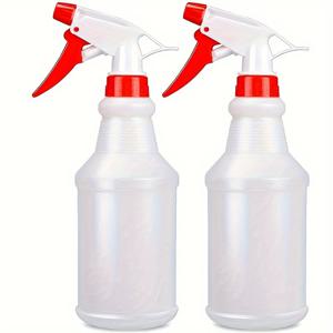 TEMU 2개 500ml 하위 포장 플라스틱 스프레이 병 산성 및 알칼리성 저항 스프레이 건 타입 흰색 손 버튼 플라스틱 스프레이 병