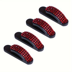 TEMU 4개입 블링 차량용 후크, 다기능 접착식 후크 (자동차용), 열쇠, USB 케이블, 충전기 케이블 정리용으로 디자인