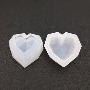 2개 세트 하트 보관함 실리콘 몰드, 석고 몰드, 하트 보관함, 석고, 콘크리트, 시멘트, 점토 용기 몰드, 하트 실리콘 몰드