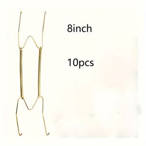 TEMU 8/10개 W형 눈에 보이지 않는 스프링 걸이 접시 건조대 - 주방 카운터, 캐비닛 및 선반 정리 - 8/10/12인치 벽 디스플레이 플레이트 홀더 - 스타일리시한 홈 데코 및 현관 입구 장식