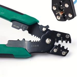 TEMU 4-in-1 다기능 전기공 펜치 - 와이어 스트리퍼, 커터 & 크림핑 도구, 튼튼한 금속 구조, 터미널 펜치, 배선 액세서리, 손 도구