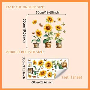 TEMU 화분 식물 정전기 유리 스티커 30*60cm, 양면 시야, 20밀, 자체 접착식, 침실 및 발코니 장식용, 모델 DJ2089-KN