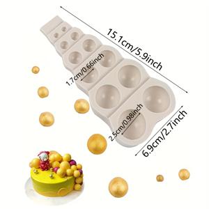 TEMU 판타지 진주 실리콘 몰드: 케이크 장식, 초콜릿, 구ム, 폴리머 클레이용 3D 볼, 반볼, 원통 모양