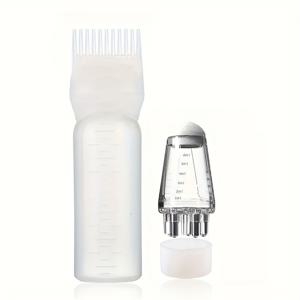 TEMU 2개 헤어 염색 도구 세트 6.09Oz 헤어 오일 어플리케이터 병 및 1ml 희석 헤어 성장 솔리드 헤어 빗 살롱 미용 도구