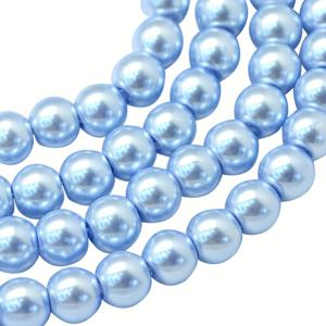 TEMU 약 105개/줄 베이킹 페인트 진주화 유리 라운드 비즈 줄, 8-9mm, 구멍: 1mm, 비즈 & 비즈 어소트먼트, DIY 목걸이 & 주얼리 제작에 이상적