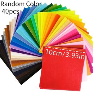 TEMU 밝고 부드러운 펠트 원단 40개 - 두께 1mm, 혼합 색상, DIY 공예 및 재봉 프로젝트에 적합, 부직포 핸드 우븐 소재, 색상 랜덤