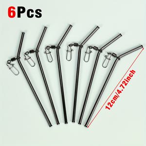 TEMU 6개입 7cm/9cm/12cm 소형 스타일 황동 튜브 낚시 태클 안티 탱글 붐 밸런스 커넥터 카프 물고기 액세서리
