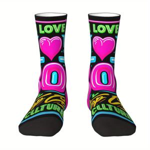 TEMU 1켤레/5켤레/10켤레 노블티 프린팅 양말, 