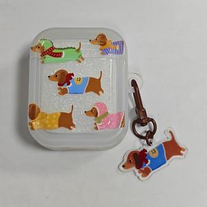 TEMU 귀여운 만화 다치쉐운드 강아지 케이스, 작은 스웨터를 입고 있는 경우, Airpods 1/2/3/Pro/Pro2/Pro3 이어폰 커버에 적합