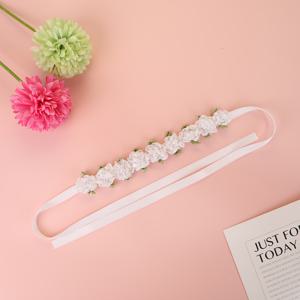 TEMU 1개 인조 꽃 머리띠, 발레 올림머리 헤어 밴드, 공연 액세서리, 인스타 스타일 우아하고 귀여운 번 헤어피스, 플로럴 화환 머리 장식, 멀티컬러