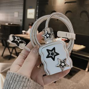 TEMU 아이폰 11 12 13 14 18W-20W 고속 충전 보호 케이스에 적합한 3D 별 전기 도금 충전기 보호 케이스 추가