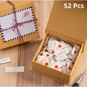TEMU 52개 박스, 미니 카드와 봉투 세트, 사랑의 편지 게임, 엄마 선물, 결혼식, 졸업, 발렌타인데이, 생일, 기념일을 위한 