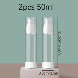 TEMU 2개입 펌프 병 15ml 30ml 50ml 빈 모이스처라이저 펌프 디스펜서 화장품 펌프 용기 여행용 펌프 병 (세면용품, 샴푸, 로션, 크림용)
