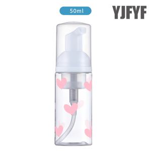TEMU 1개/50ml, 귀여운 하트 패턴 휴대용 폼 펌프 디스펜서 - 핸드 솝, 샴푸, 페이셜 클렌저용 여행용 투명 폼 디스펜서, 화이트 폼 병, 개인 위생용품, 페이셜 클렌징 폼 메이커 | 투명 여행용 병 | 내구성 플라스틱 병, 폼 솝 디스펜서