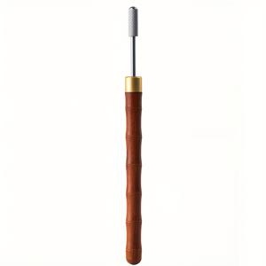 1개 스테인리스 스틸 가죽 가장자리 처리 롤러 펜, 나무 손잡이, 가죽 공예용 오일 펜 도구, 매끄러운 마감 및 디테일링, 가장자리 염색 및 페인트 도포기, 가죽 공예 도구, 정밀 도포기, 고품질 도포기, DIY 애호가용, 가죽 염색 도구,전문가용 어플리케이터,튼튼한 가죽공예 펜,디테일링 롤러,가죽공예 애호가,가죽공