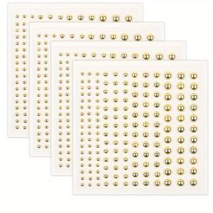 TEMU 660개 스티커, 자체 접착 글리터 금박 장식, 혼합 사이즈, 얼굴, 몸, 네일, 헤어 액세서리, 휴대폰 아트 공예용