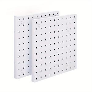 TEMU 2개 25Cm X 25Cm 플라스틱 페그보드, 홀 간격 1인치, 벽걸이 및 못으로 설치 가능, 2가지 설치 방법, 욕실, 거실, 차고 보관, 주방, 다용도실 등에 적합한 수납 선반